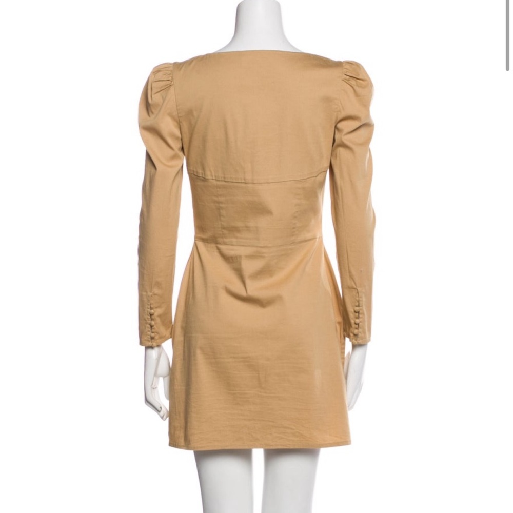 St Roche Chic Tan Button-Front Mini Dress - Picture 3 of 11